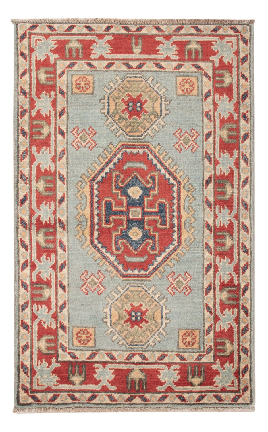 Tapis Ziegler - Kazak - 96 x 60 cm - bleu clair