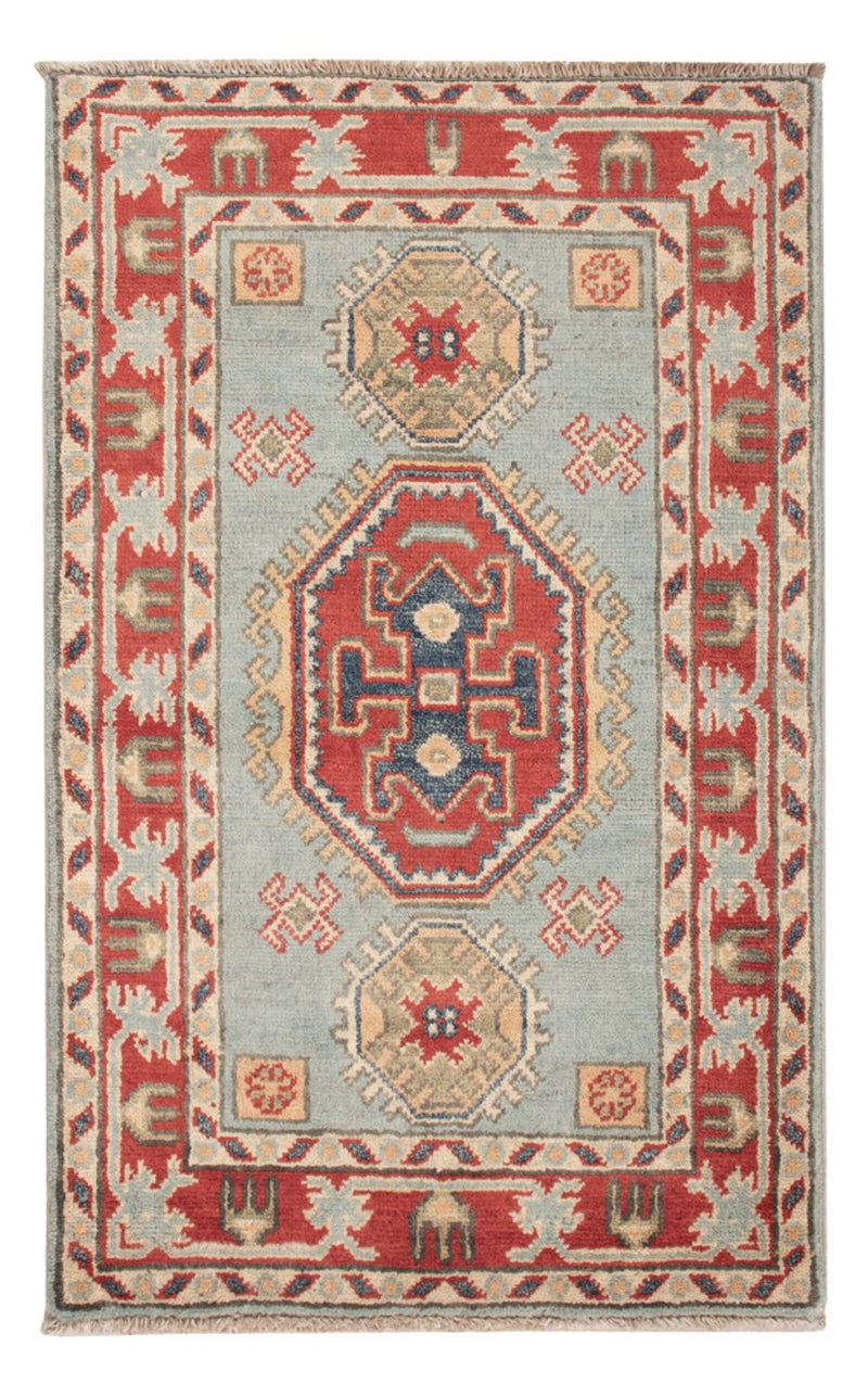 Tapis Ziegler - Kazak - 96 x 60 cm - bleu clair