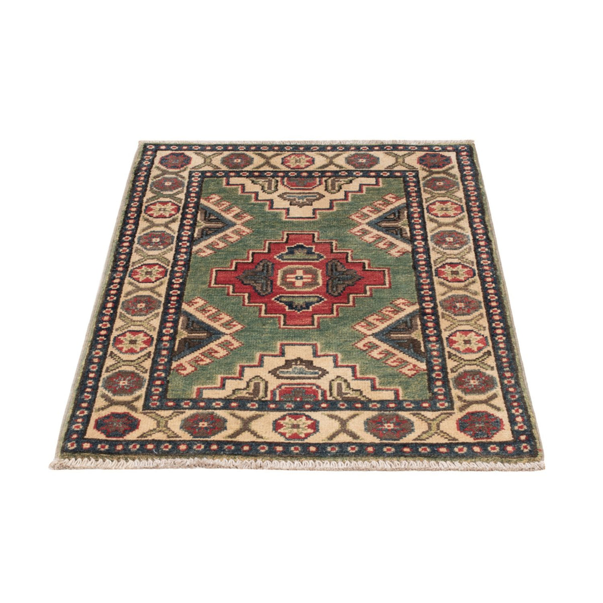 Tapis Ziegler - Kazak - 90 x 60 cm - vert