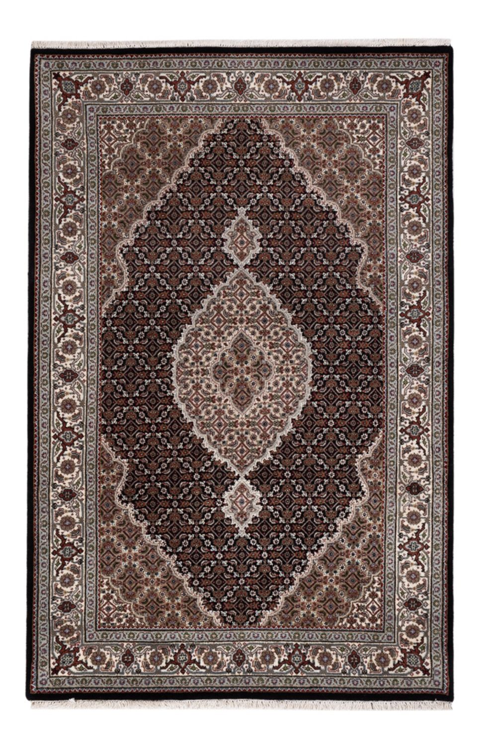 Tapis oriental - Tabriz - 188 x 123 cm - beige foncé