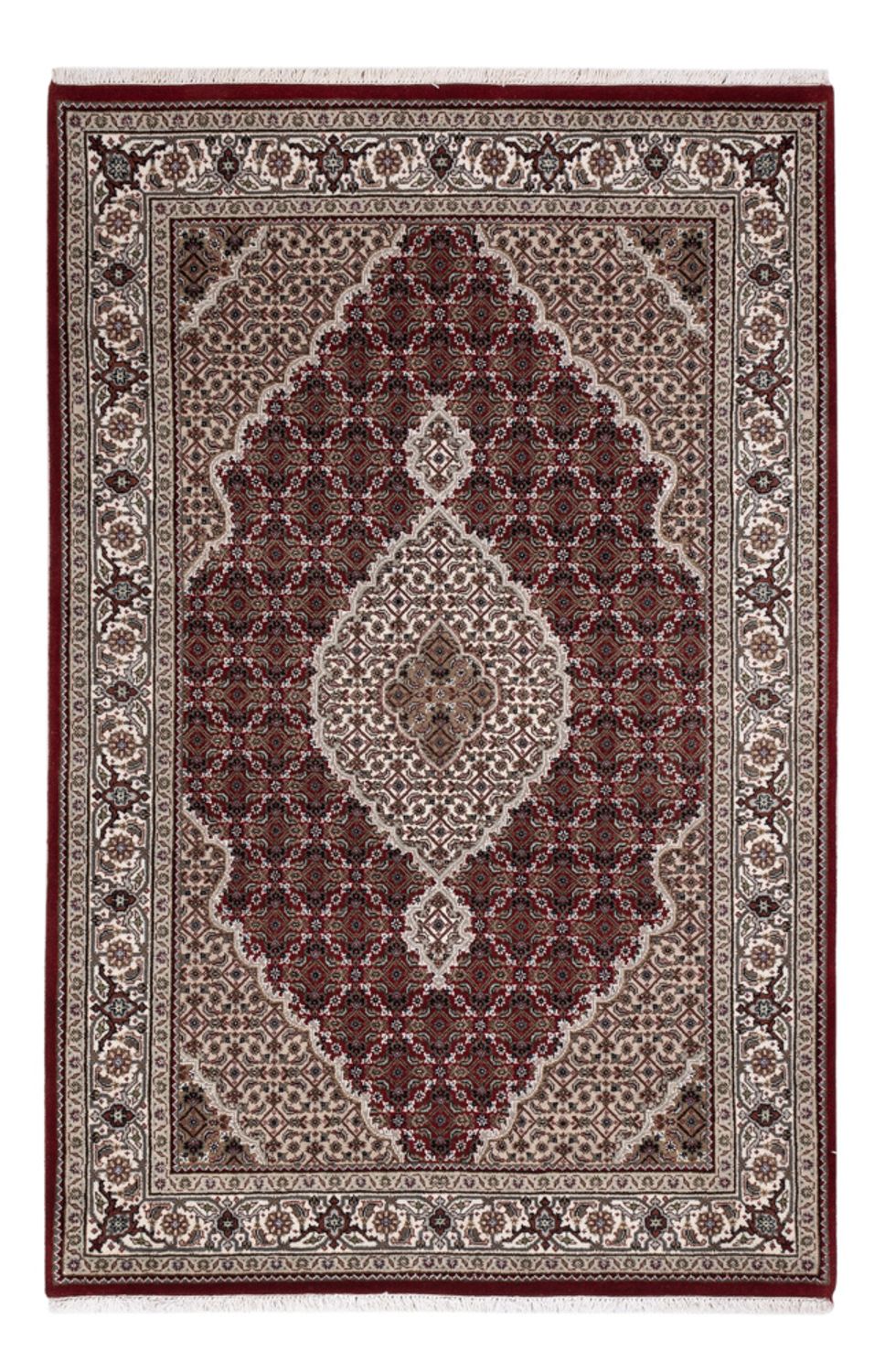 Tapis oriental - Tabriz - 187 x 123 cm - beige foncé