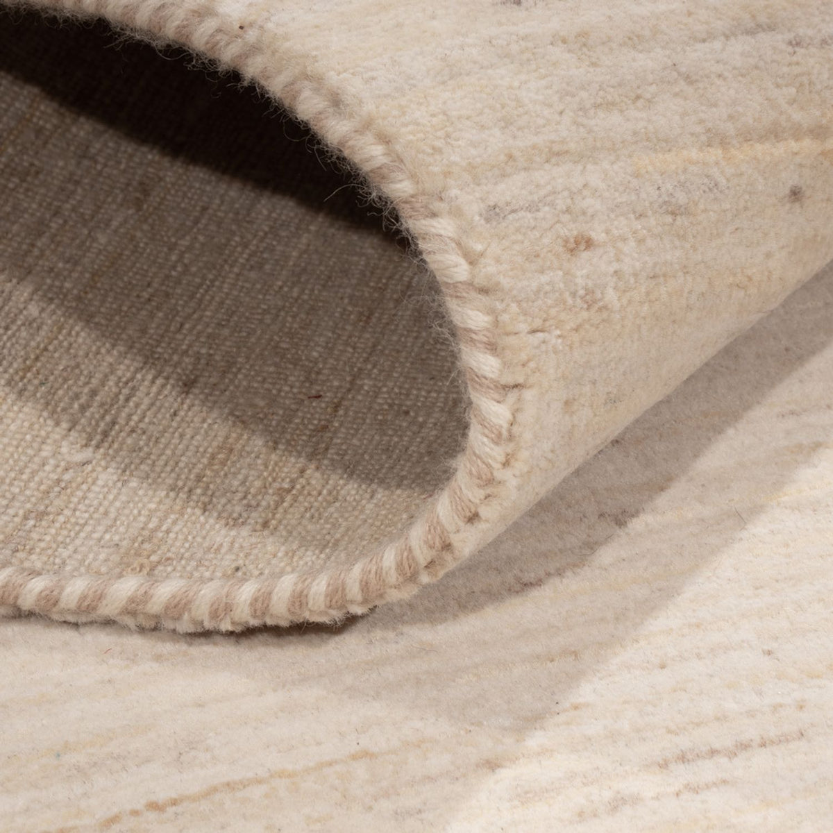 Tapis de couloir Tapis Gabbeh - Loribaft Indus - 294 x 84 cm - beige