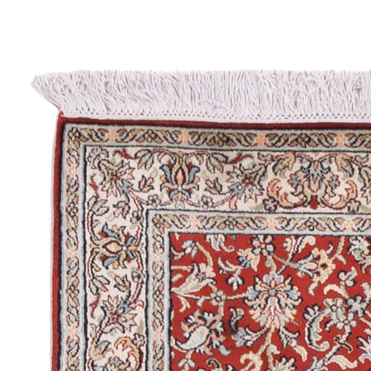 Tapis de couloir Tapis en soie - Soie du Cachemire - 363 x 79 cm - rouge