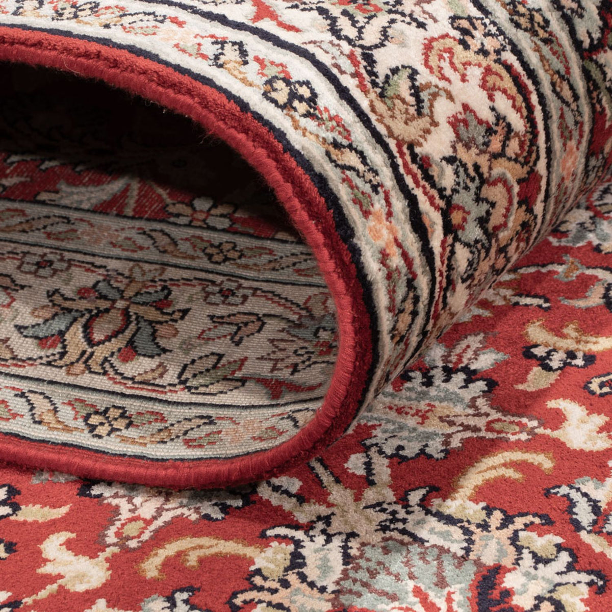 Tapis de couloir Tapis en soie - Soie du Cachemire - 363 x 79 cm - rouge