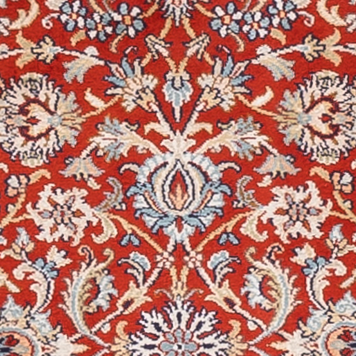 Tapis de couloir Tapis en soie - Soie du Cachemire - 241 x 76 cm - rouge