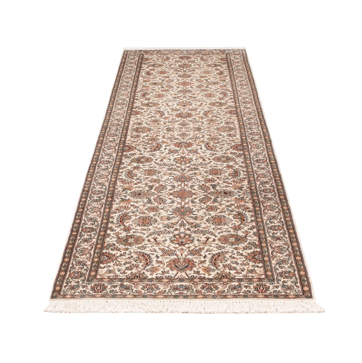 Tapis de couloir Tapis en soie - Soie du Cachemire - 308 x 80 cm - beige