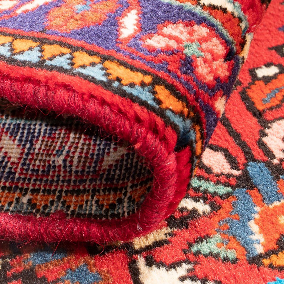 Tapis persan - Nomadic - 81 x 63 cm - rouge