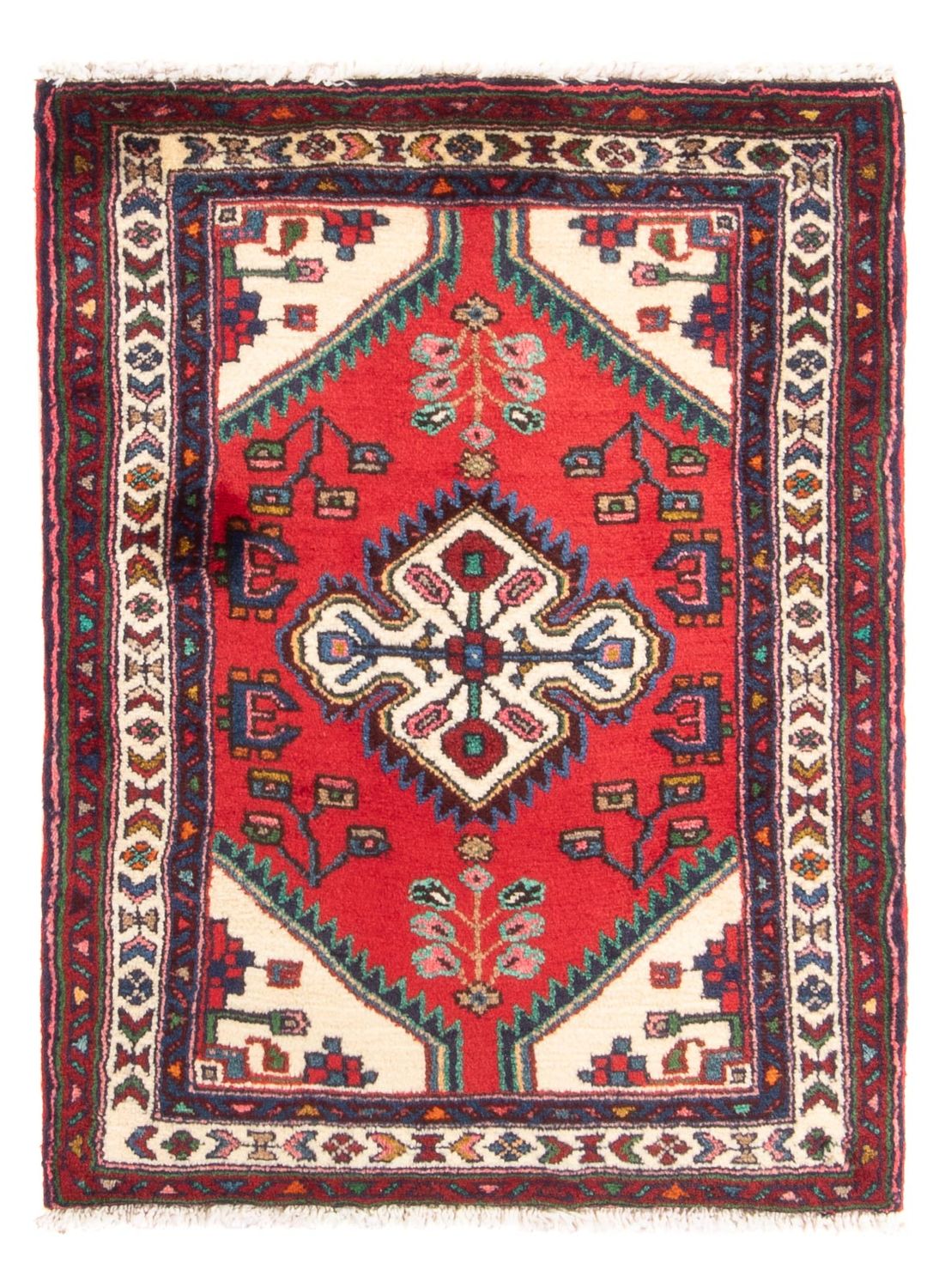 Tapis persan - Nomadic - 90 x 65 cm - rouge