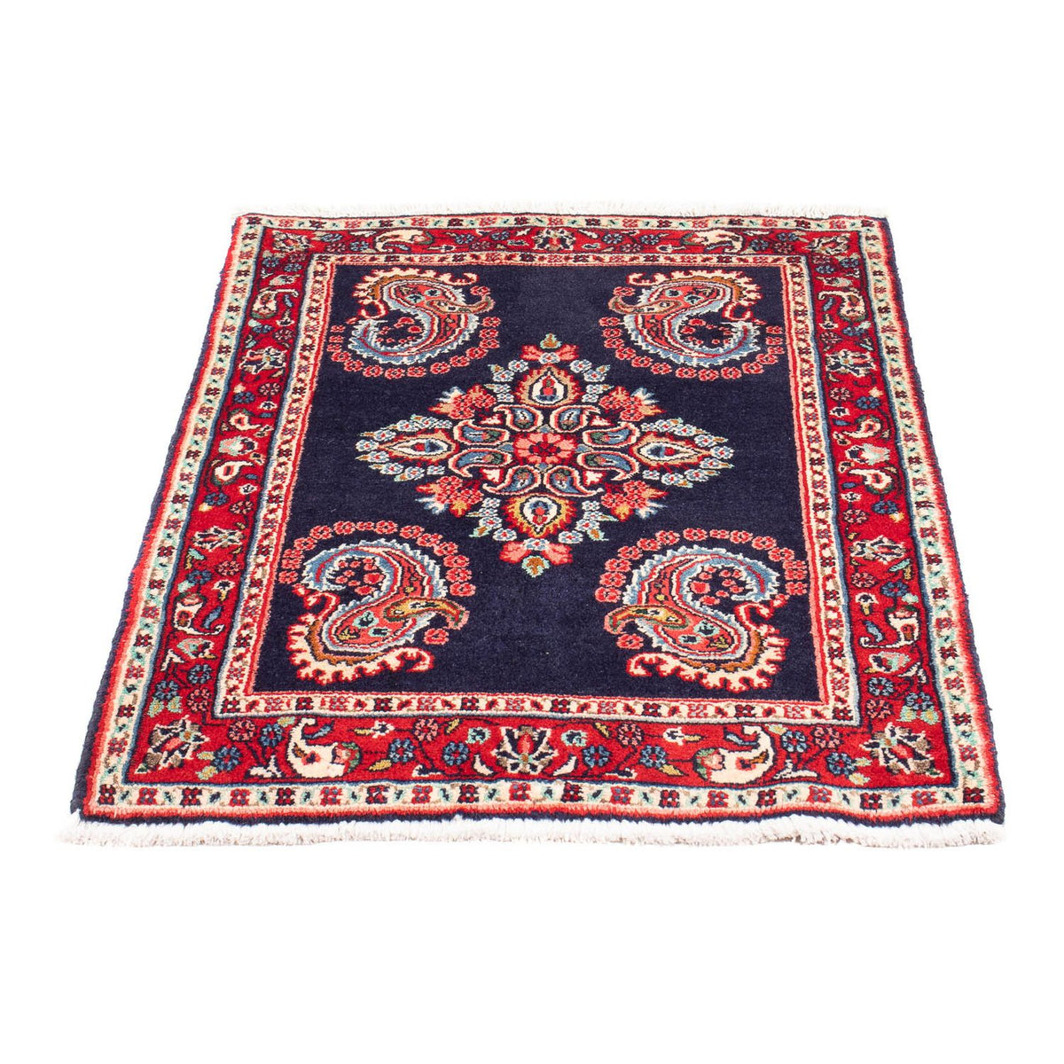 Tapis persan - Classique - 96 x 66 cm - bleu foncé