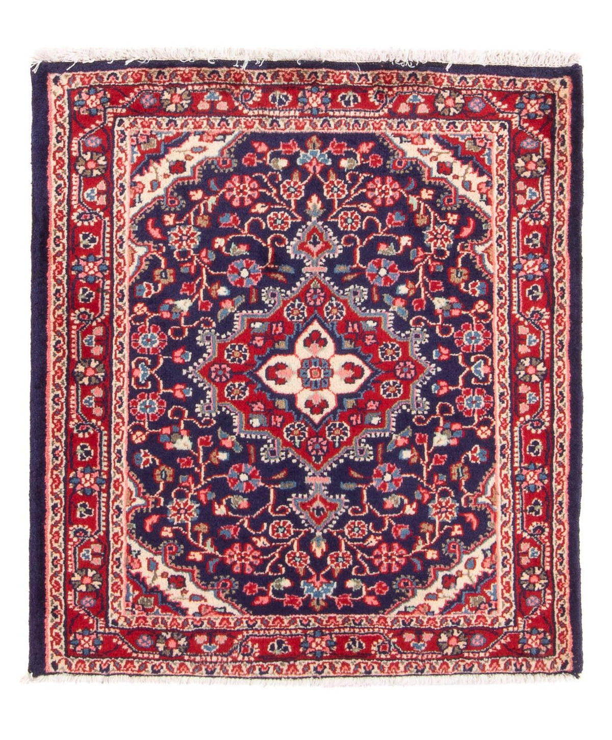 Tapis persan - Nomadic - 88 x 69 cm - bleu foncé