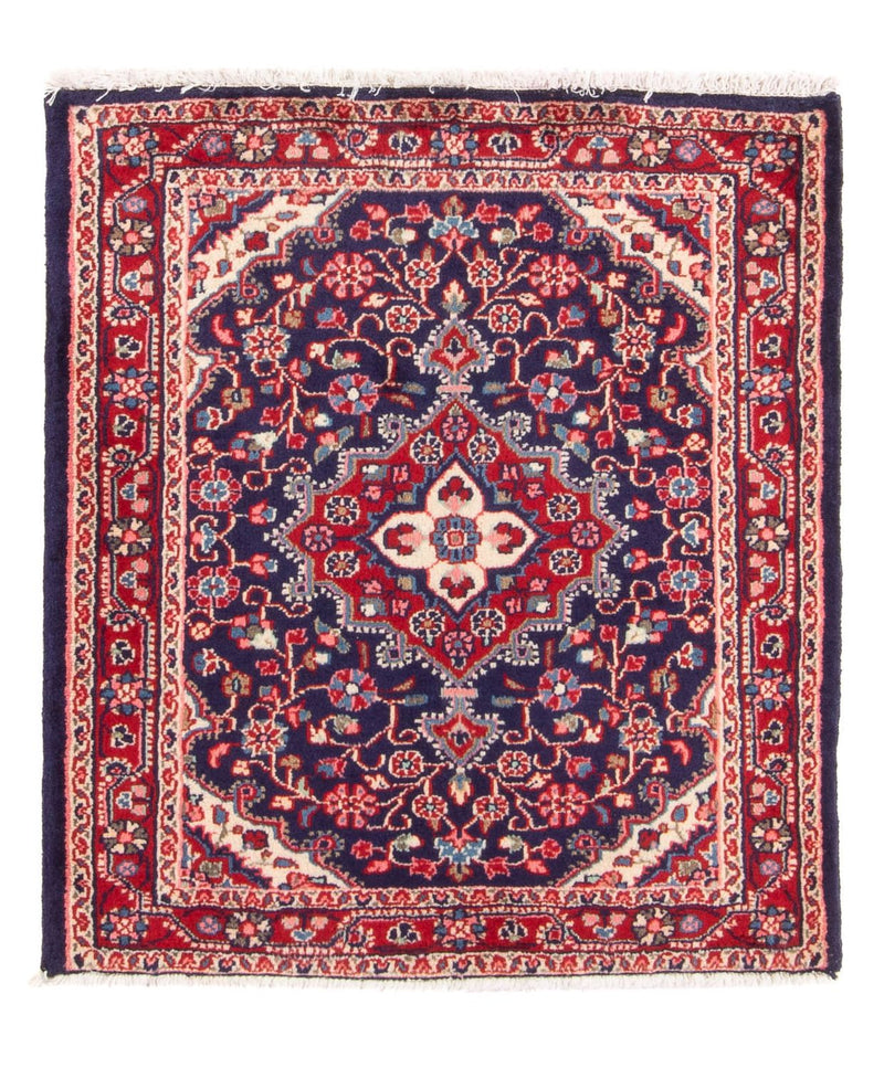 Tapis persan - Nomadic - 88 x 69 cm - bleu foncé