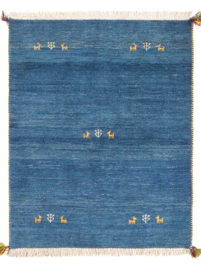 Tapis Gabbeh - Persan - 145 x 106 cm - bleu