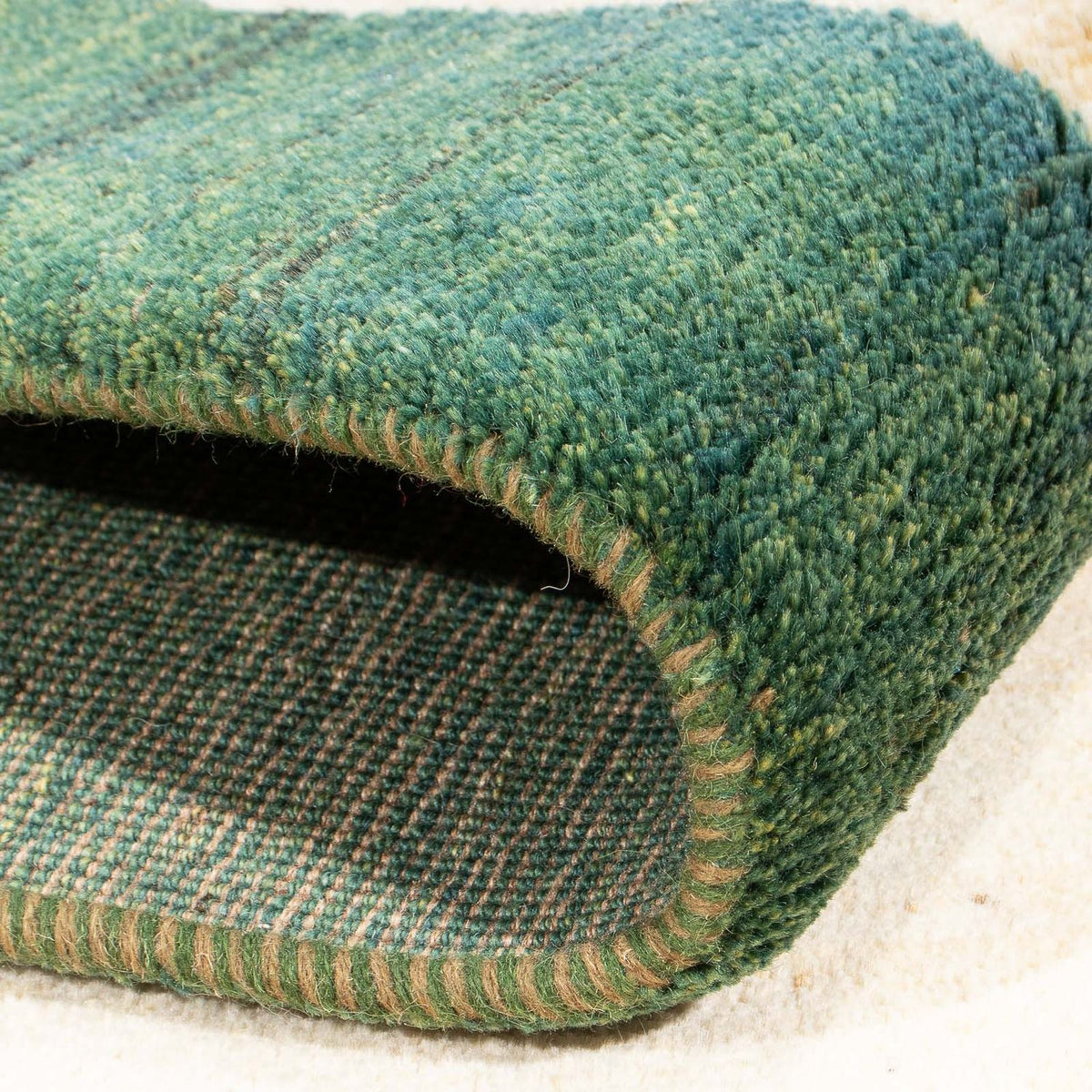 Tapis Gabbeh - Persan - 172 x 99 cm - vert