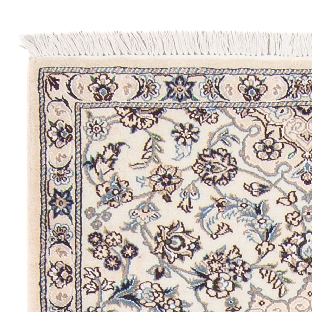 Tapis de couloir Tapis persan - Nain - Royal - 208 x 82 cm - beige