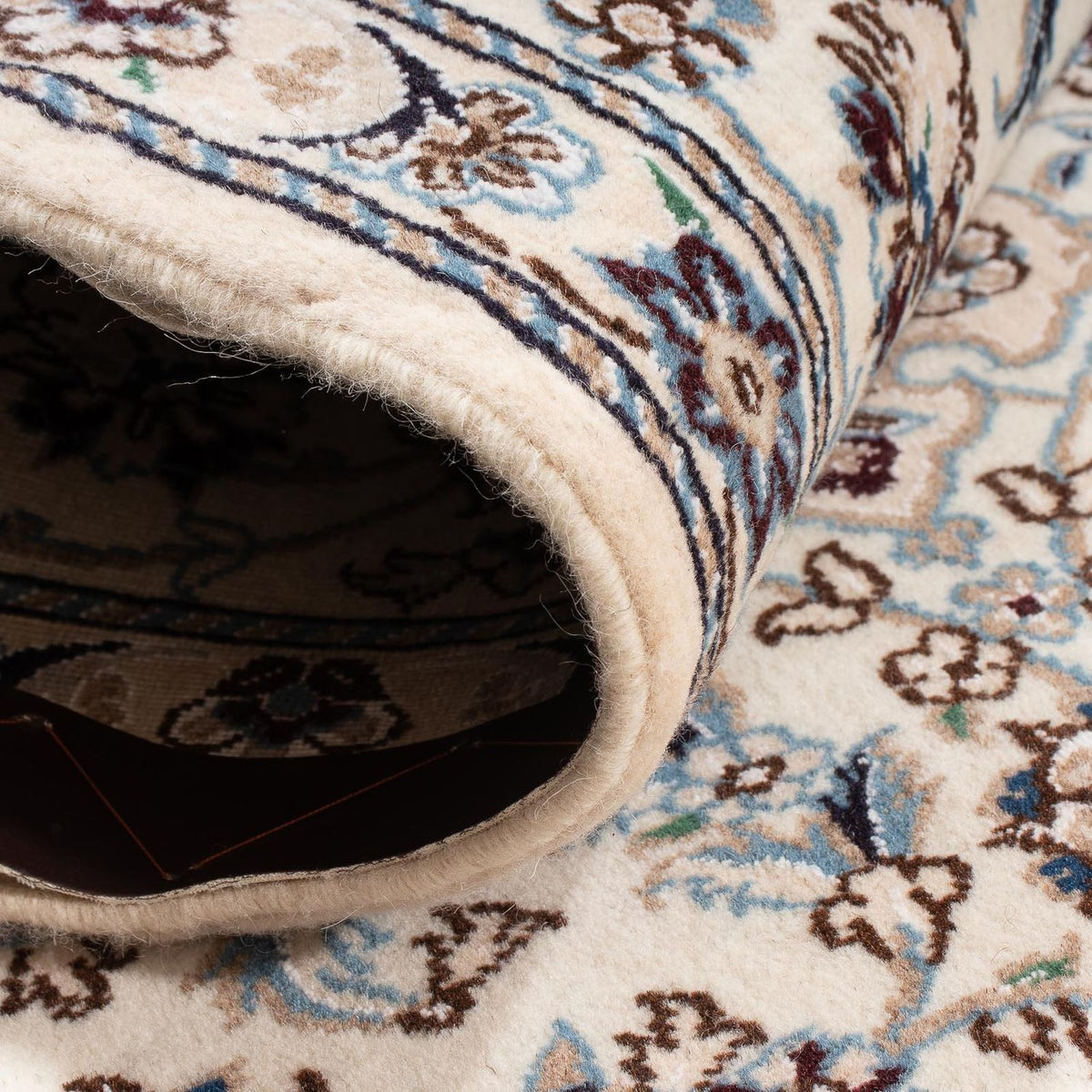 Tapis de couloir Tapis persan - Nain - Royal - 208 x 82 cm - beige