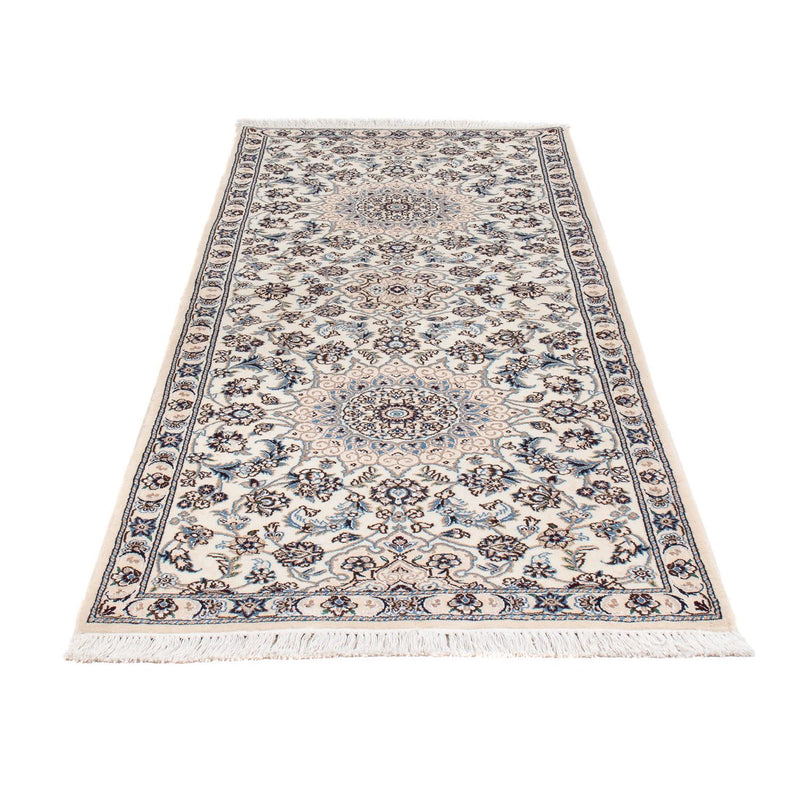 Tapis de couloir Tapis persan - Nain - Royal - 208 x 82 cm - beige
