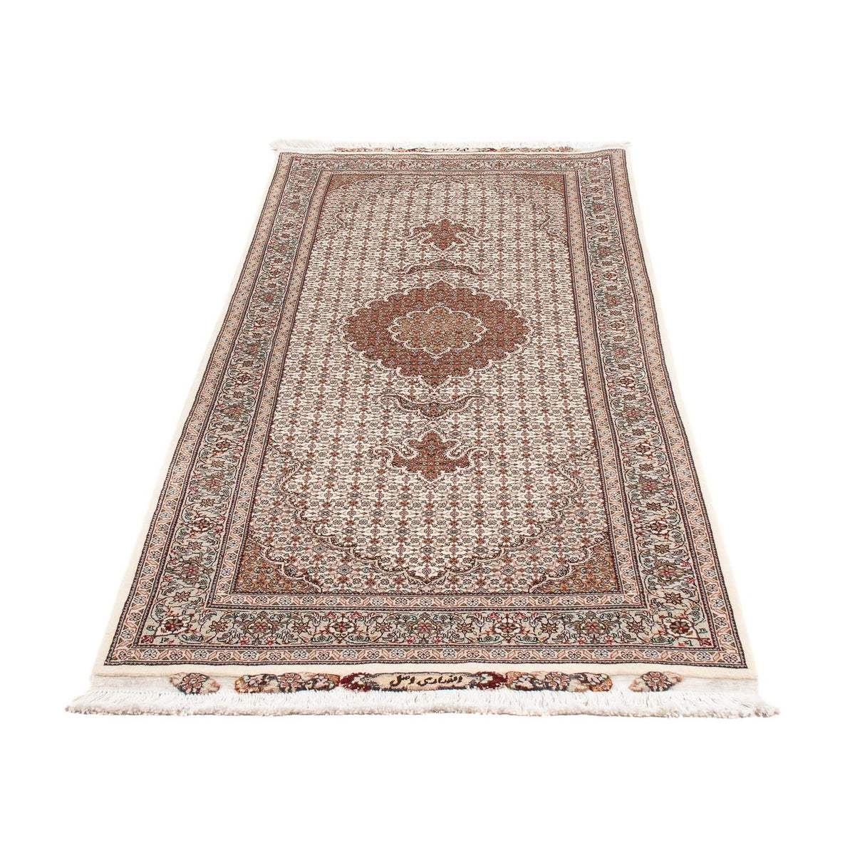 Tapis de couloir Tapis persan - Tabriz - Royal - 212 x 82 cm - beige