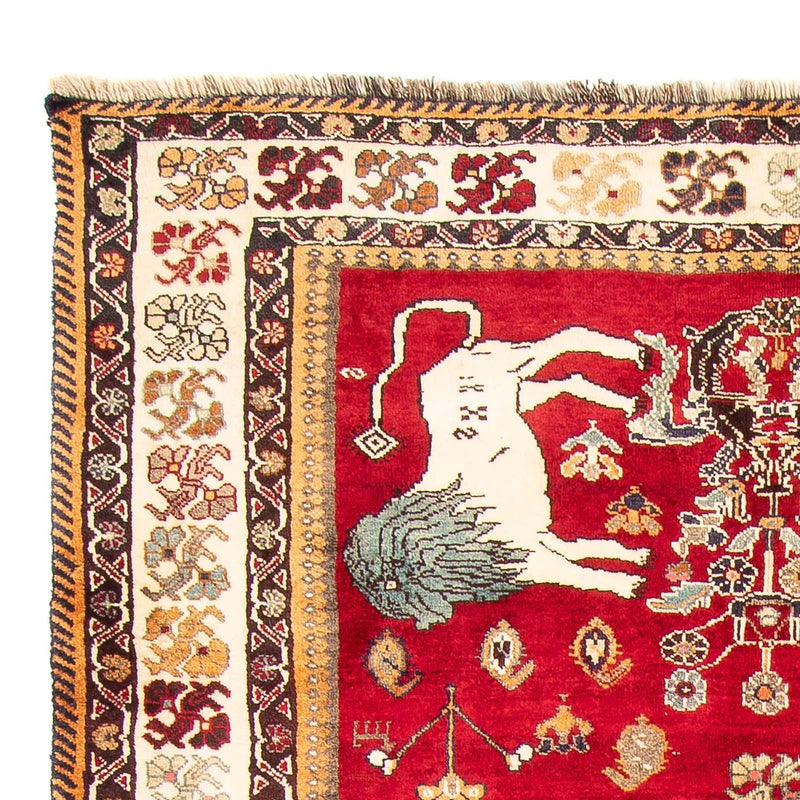 Tapis Gabbeh - Persan Kashkuli - 265 x 171 cm - rouge