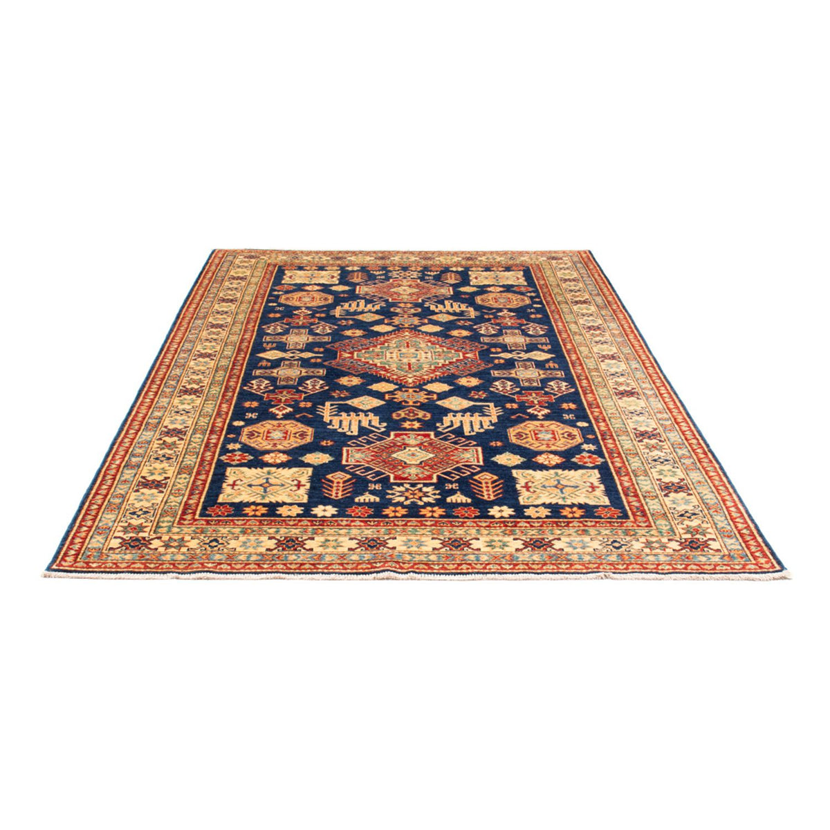 Tapis Ziegler - Kazak - 242 x 165 cm - bleu foncé