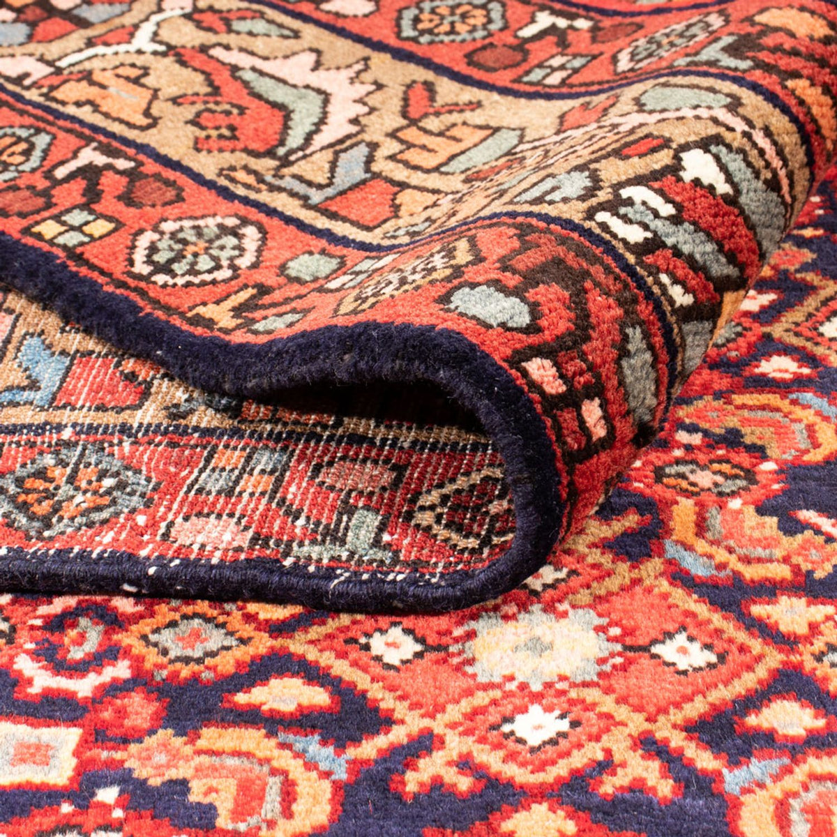 Tapis persan - Nomadic - 243 x 165 cm - bleu foncé