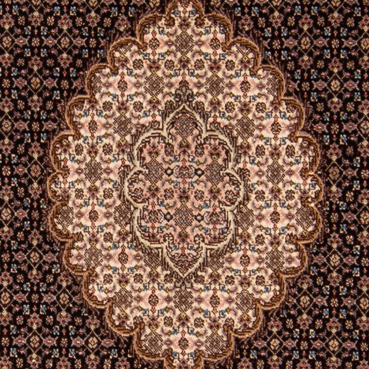 Tapis persan - Tabriz - Royal - 160 x 103 cm - bleu foncé