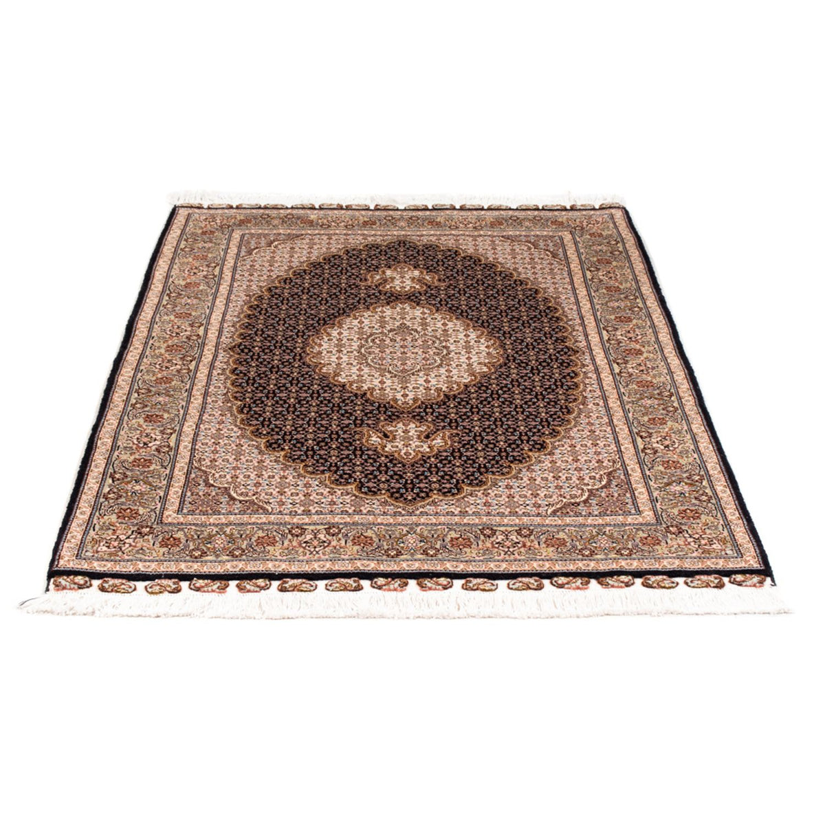 Tapis persan - Tabriz - Royal - 160 x 103 cm - bleu foncé
