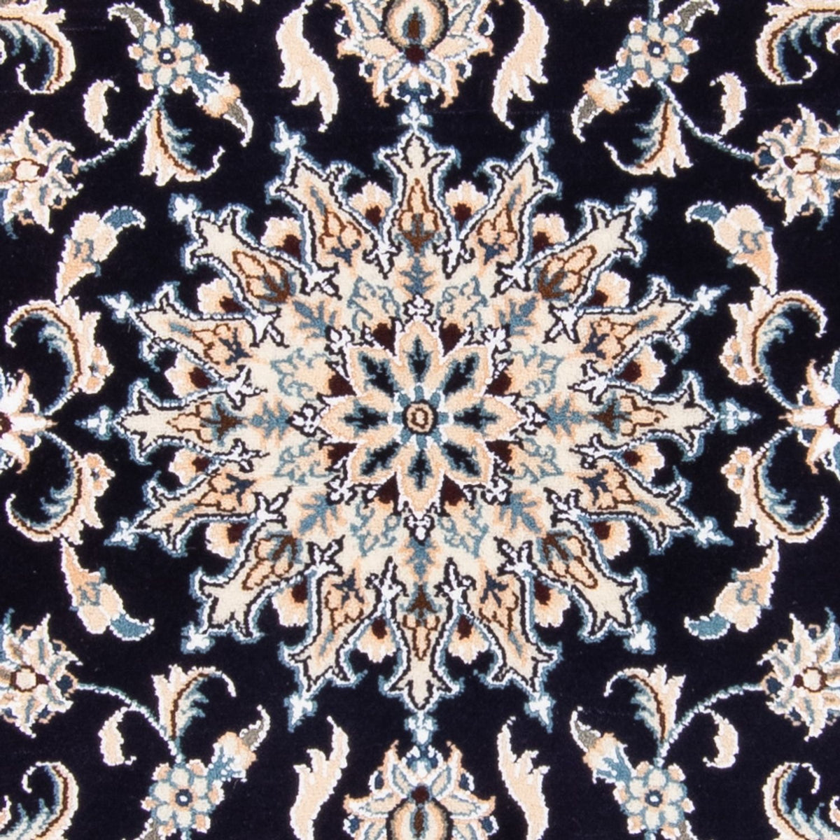 Tapis persan - Nain - Royal - 150 x 100 cm - bleu foncé
