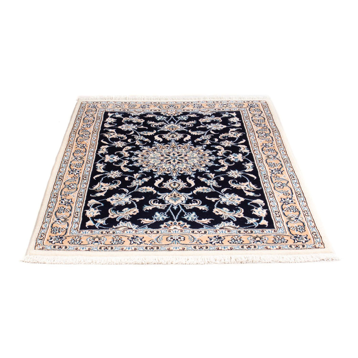 Tapis persan - Nain - Royal - 150 x 100 cm - bleu foncé