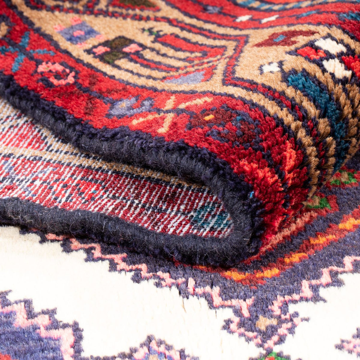 Tapis de couloir Tapis persan - Nomadic - 201 x 98 cm - rouge