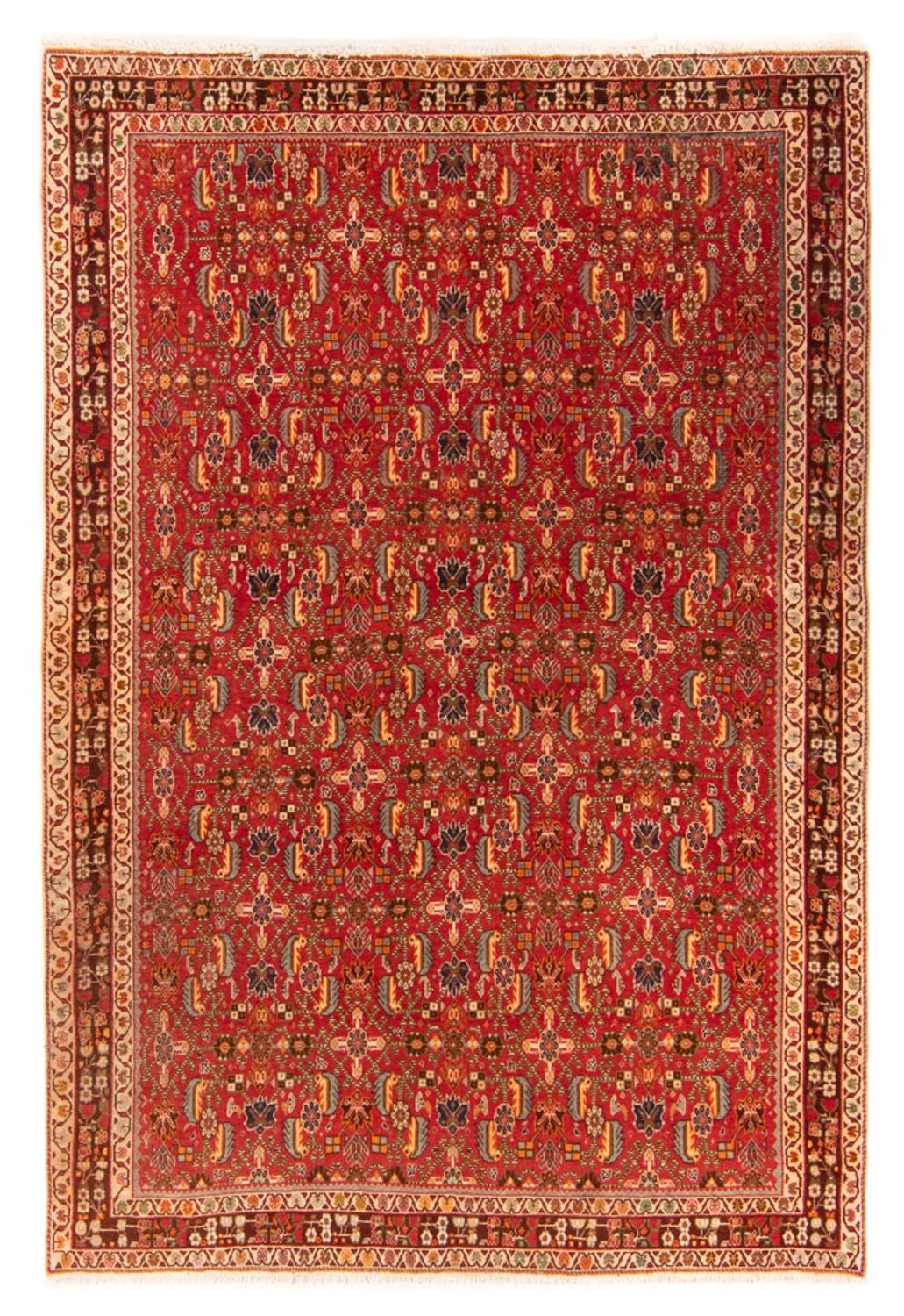 Tapis Gabbeh - Persan Kashkuli - 192 x 130 cm - rouge