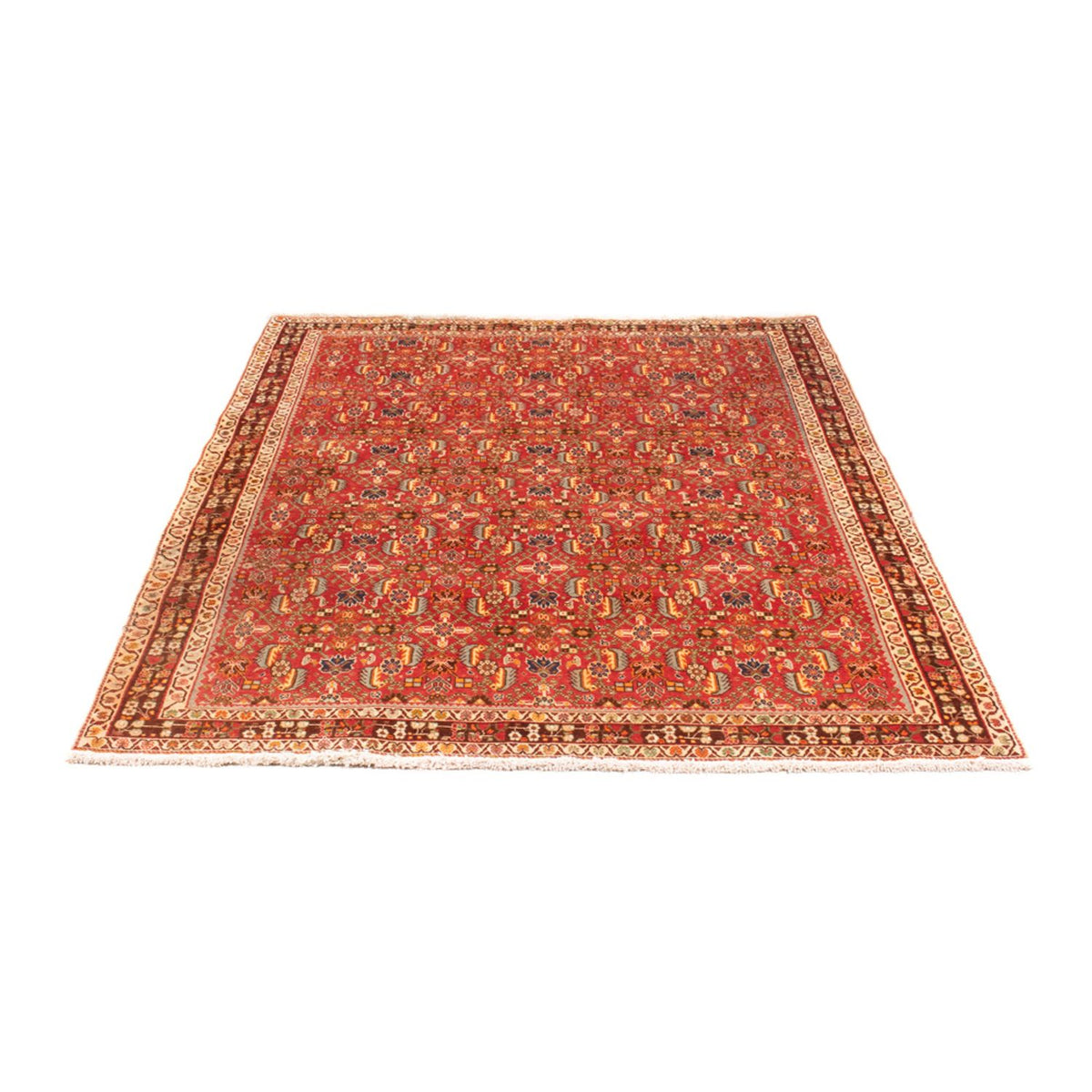Tapis Gabbeh - Persan Kashkuli - 192 x 130 cm - rouge