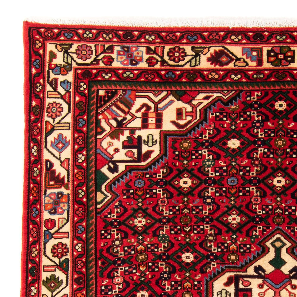 Tapis persan - Nomadic - 198 x 153 cm - rouge