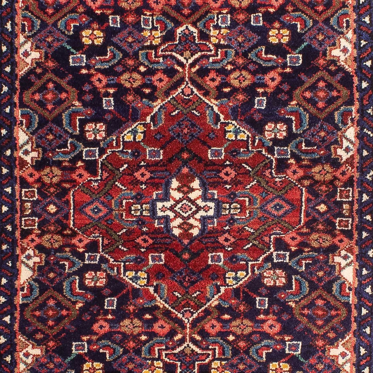 Tapis persan - Nomadic - 138 x 83 cm - bleu foncé