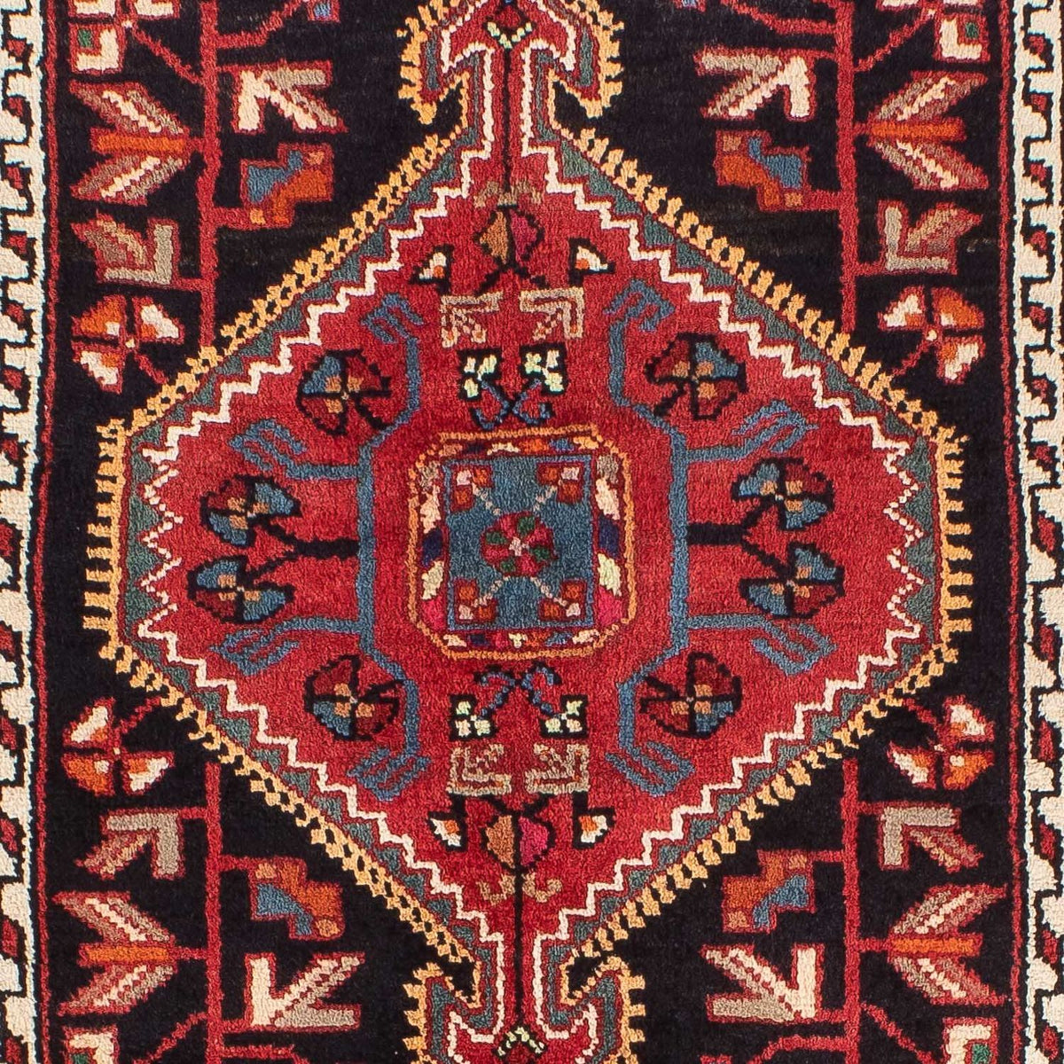 Tapis persan - Nomadic - 136 x 82 cm - bleu foncé