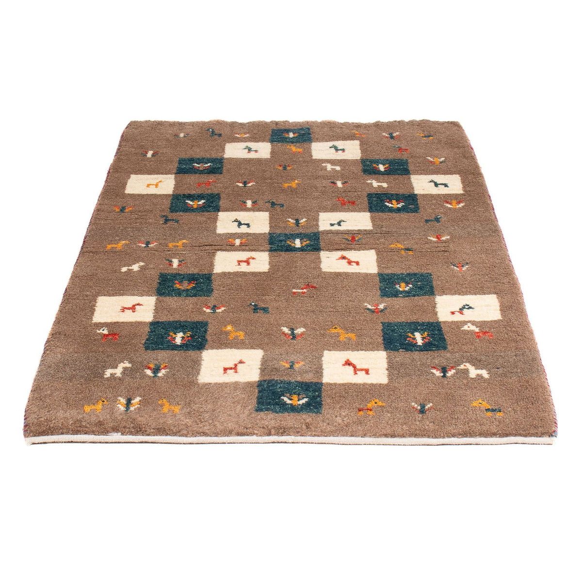 Tapis Gabbeh - Persan - 139 x 82 cm - marron
