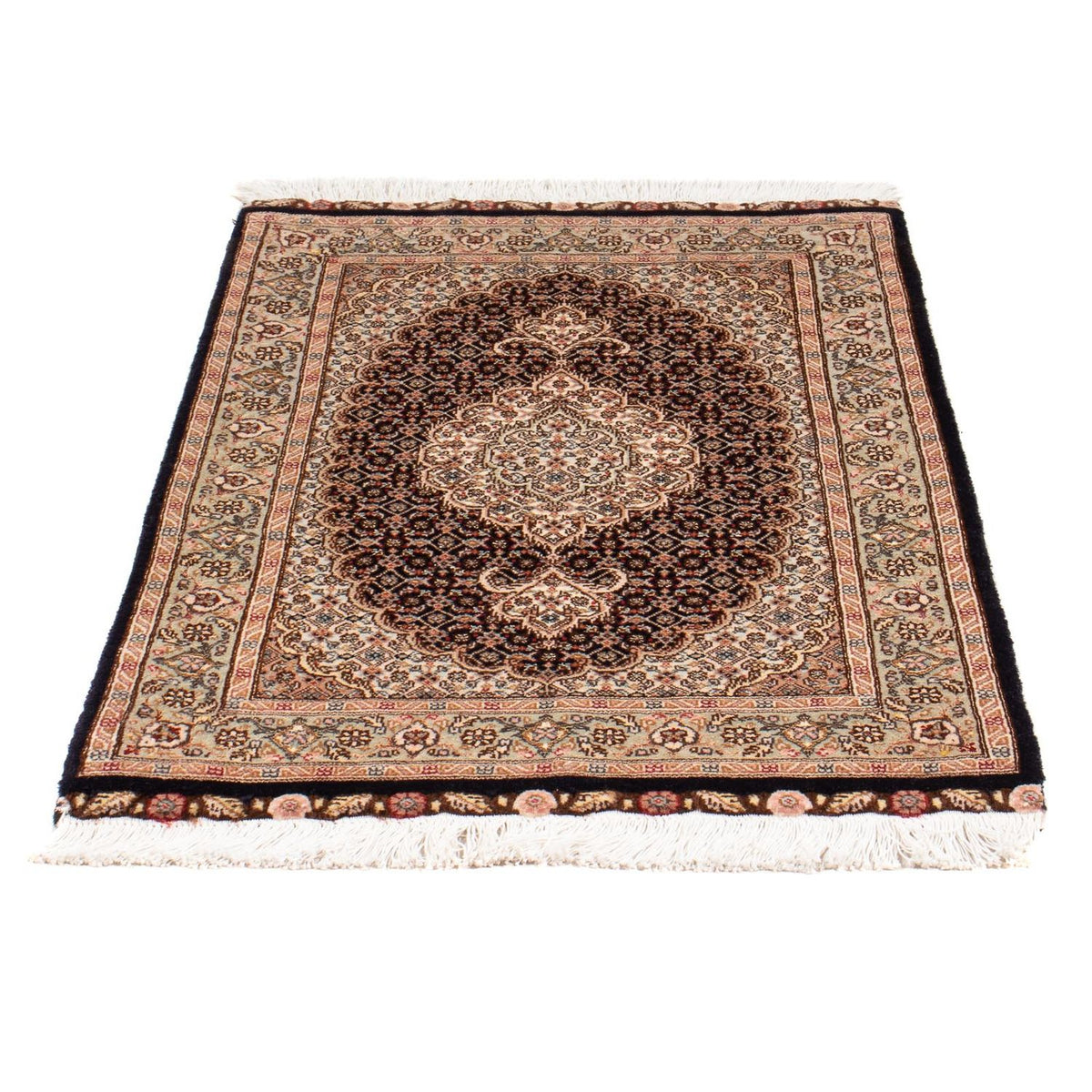 Tapis persan - Tabriz - Royal - 95 x 60 cm - bleu foncé