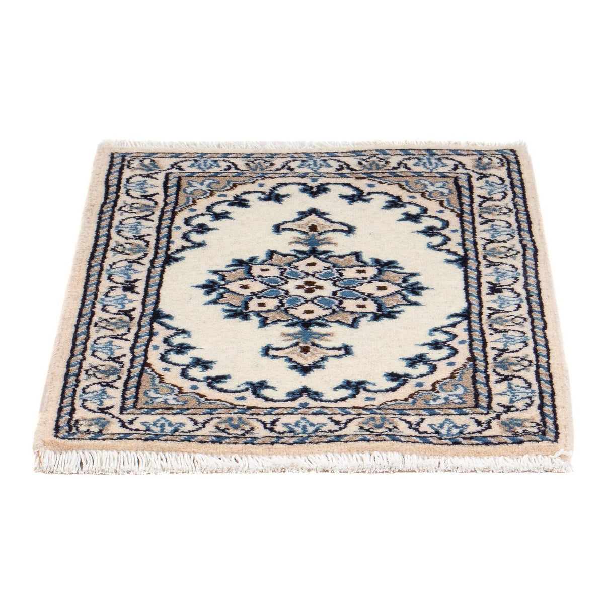Tapis persan - Nain - 60 x 40 cm - crème
