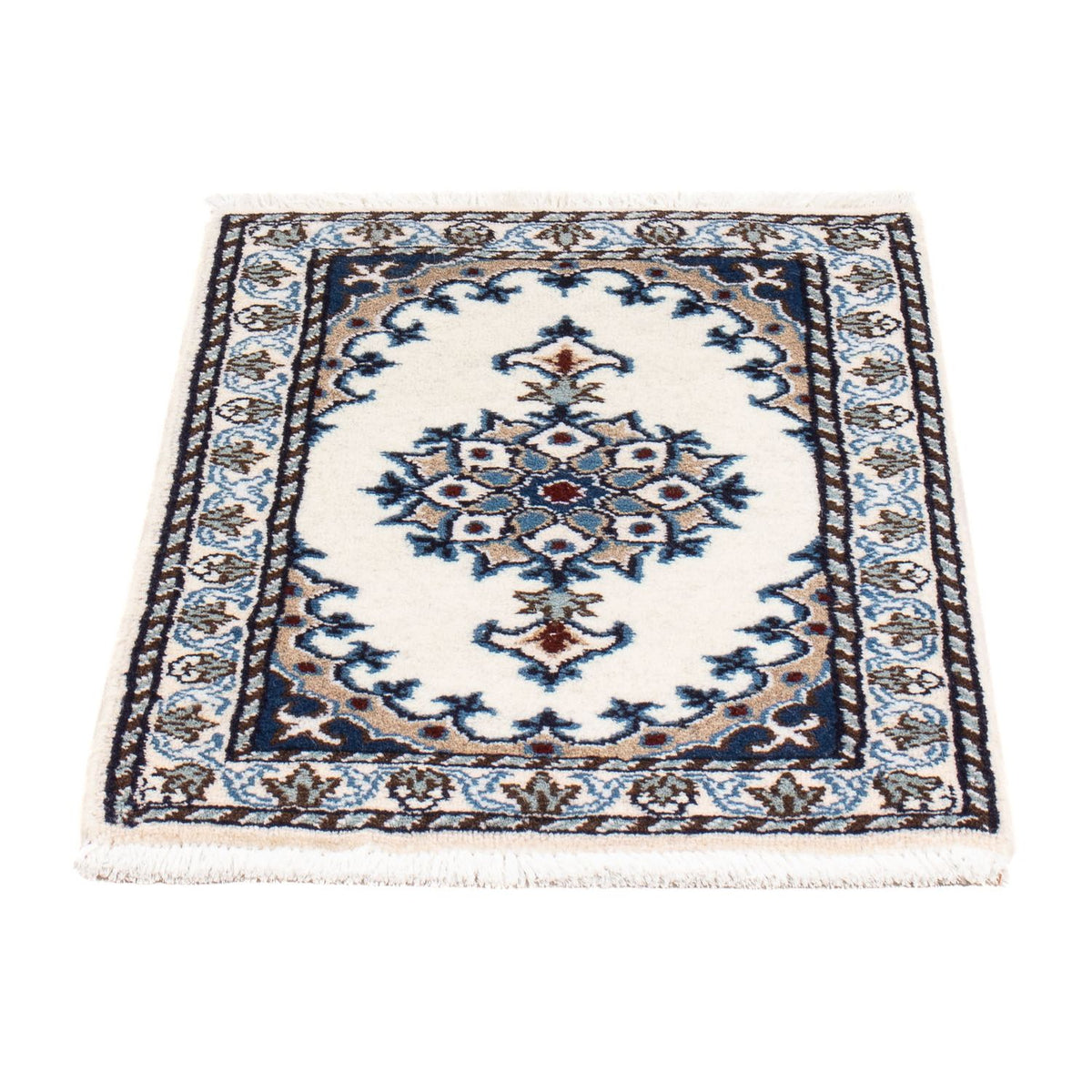 Tapis persan - Nain - 60 x 40 cm - crème
