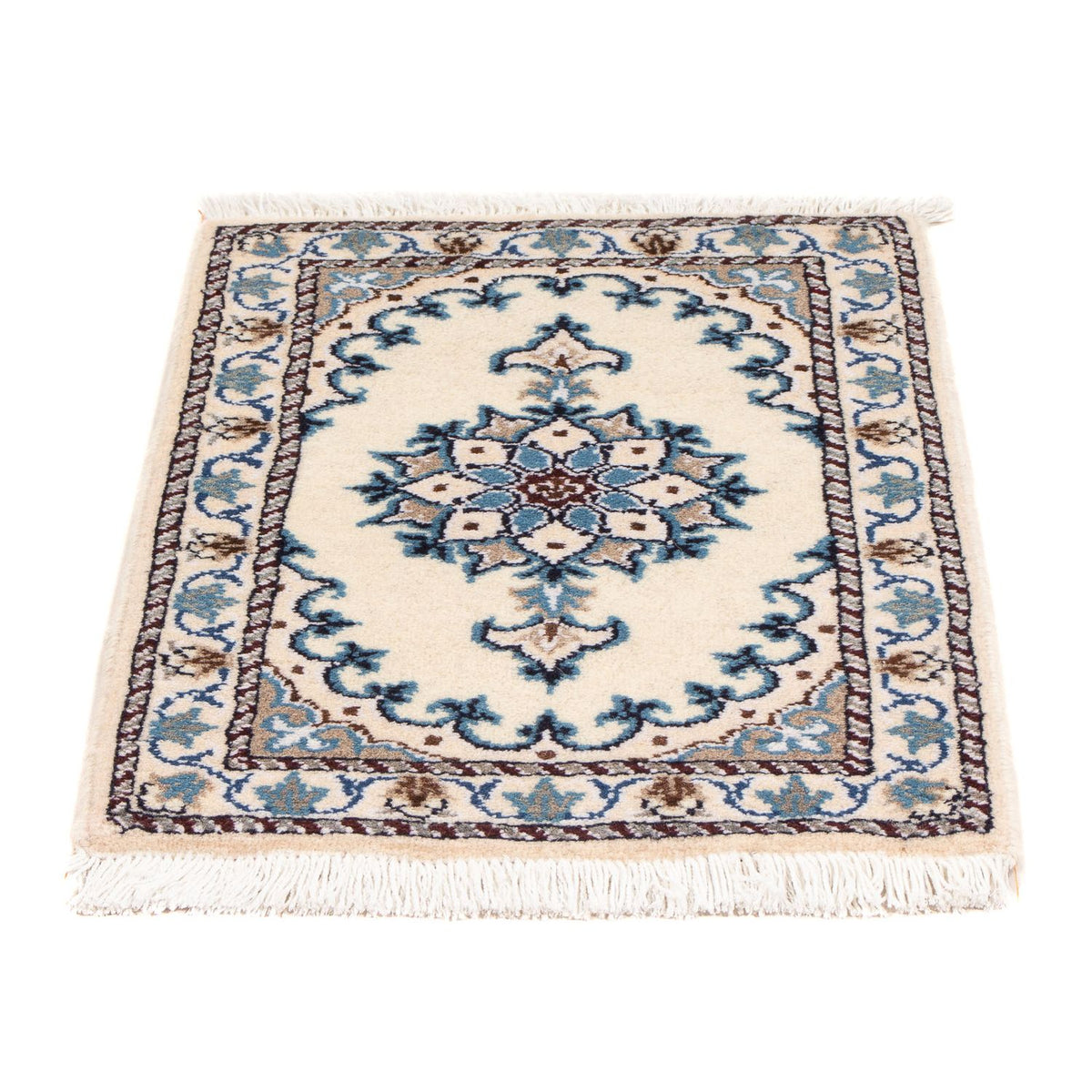 Tapis persan - Nain - 60 x 40 cm - crème