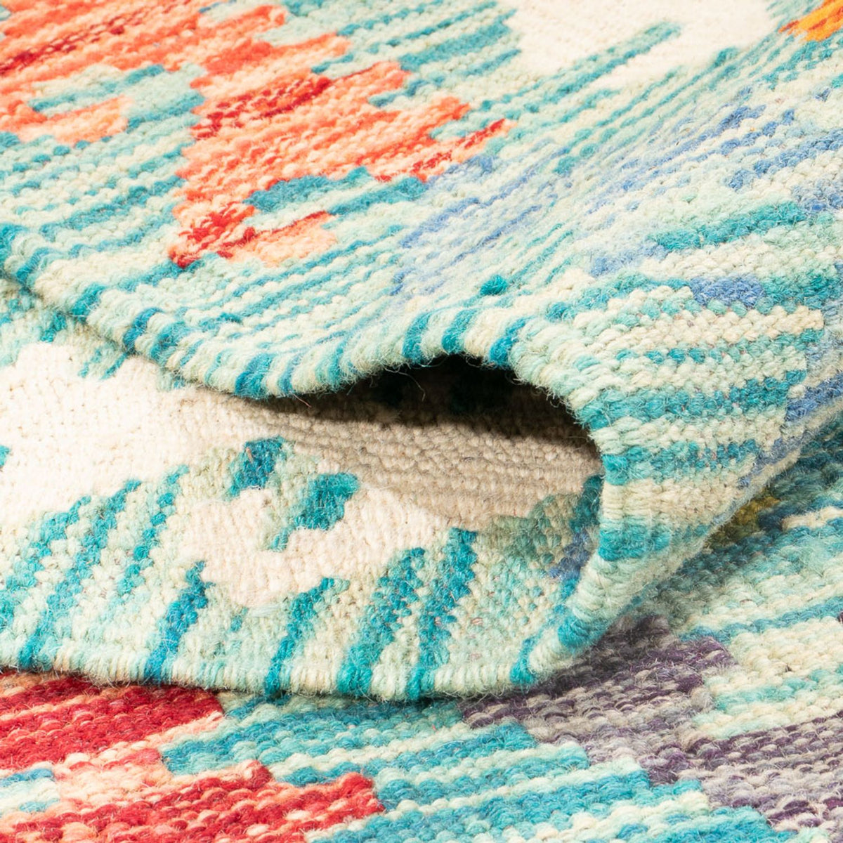 Tapis Kelim - Splash - 251 x 182 cm - multicolore