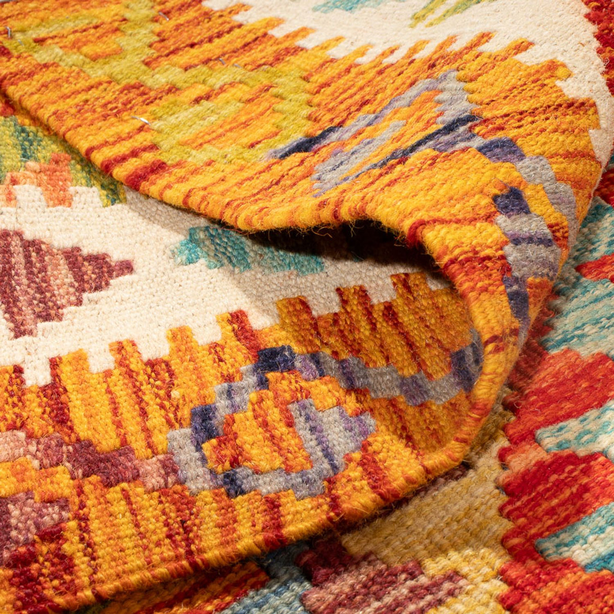 Tapis Kelim - Splash - 190 x 123 cm - multicolore