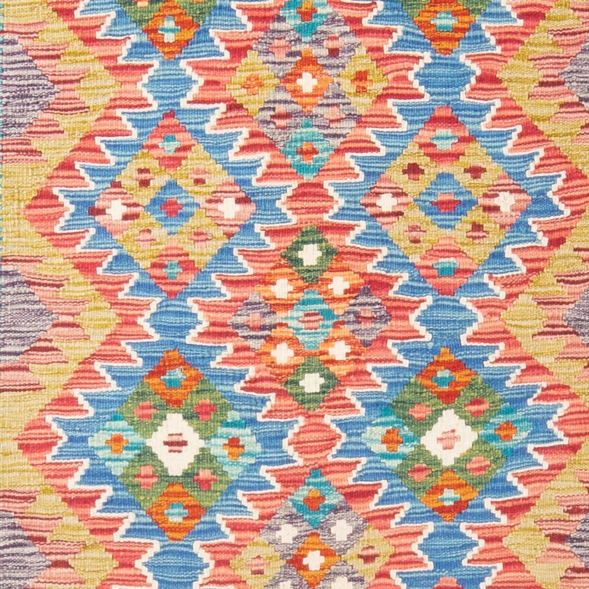 Tapis Kelim - Splash - 196 x 152 cm - multicolore