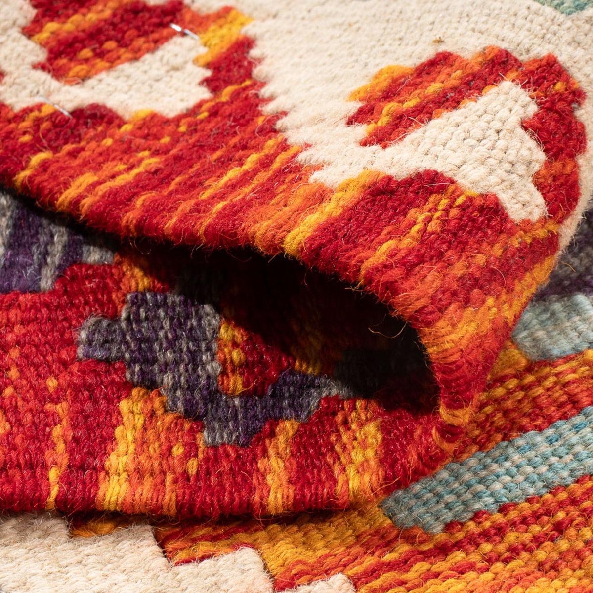 Tapis Kelim - Splash - 91 x 62 cm - multicolore