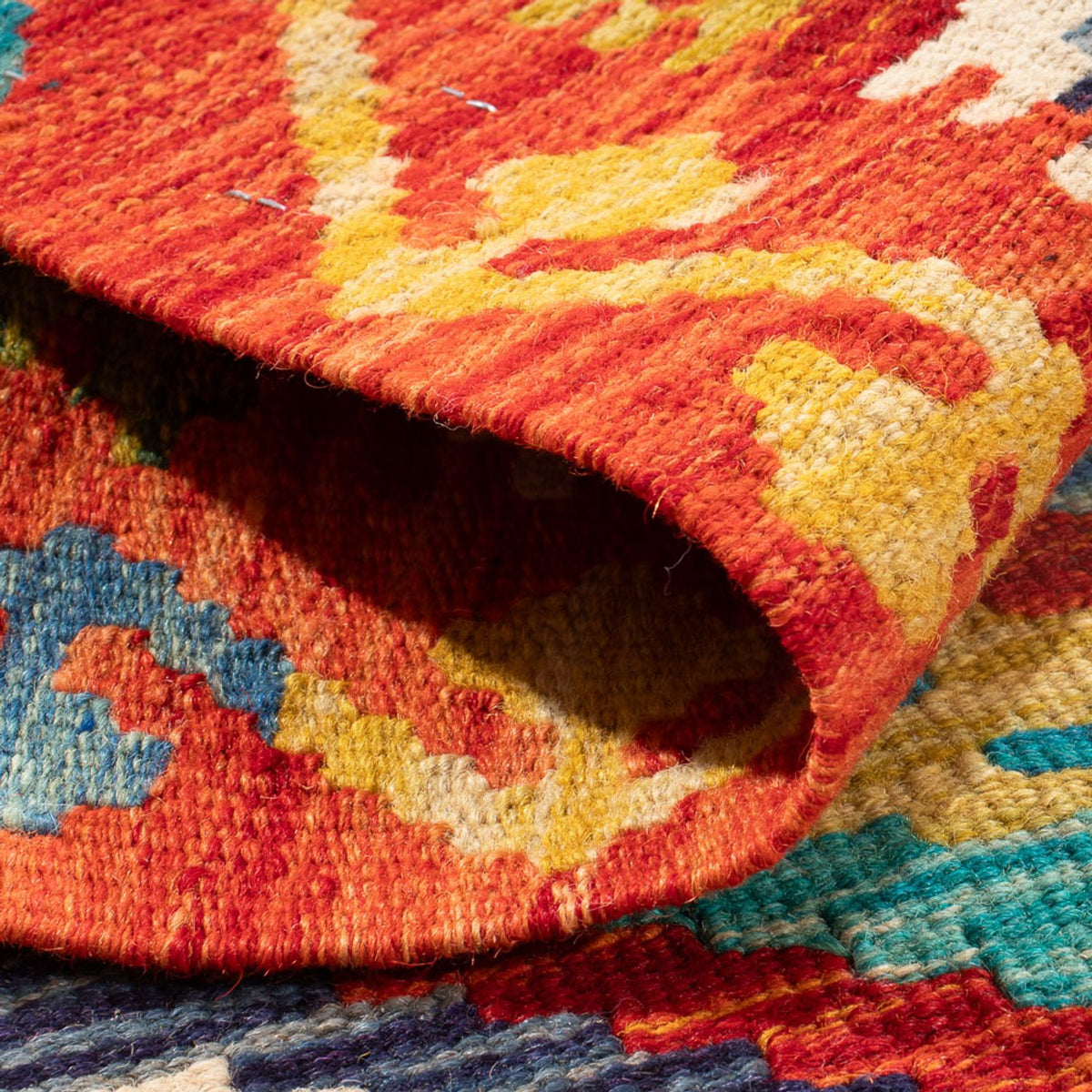 Tapis Kelim - Splash - 90 x 60 cm - multicolore