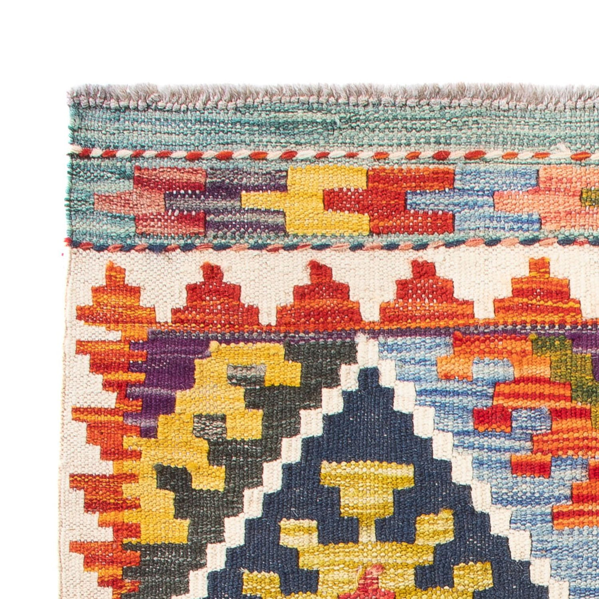 Tapis Kelim - Splash - 93 x 65 cm - multicolore