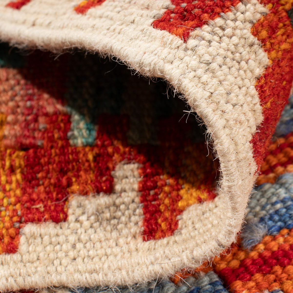 Tapis Kelim - Splash - 93 x 65 cm - multicolore