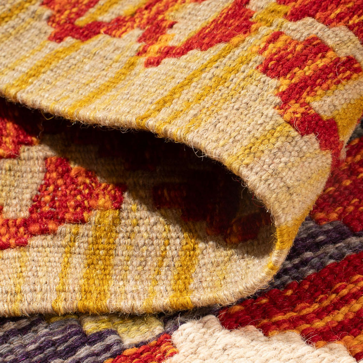 Tapis Kelim - Splash - 87 x 60 cm - multicolore