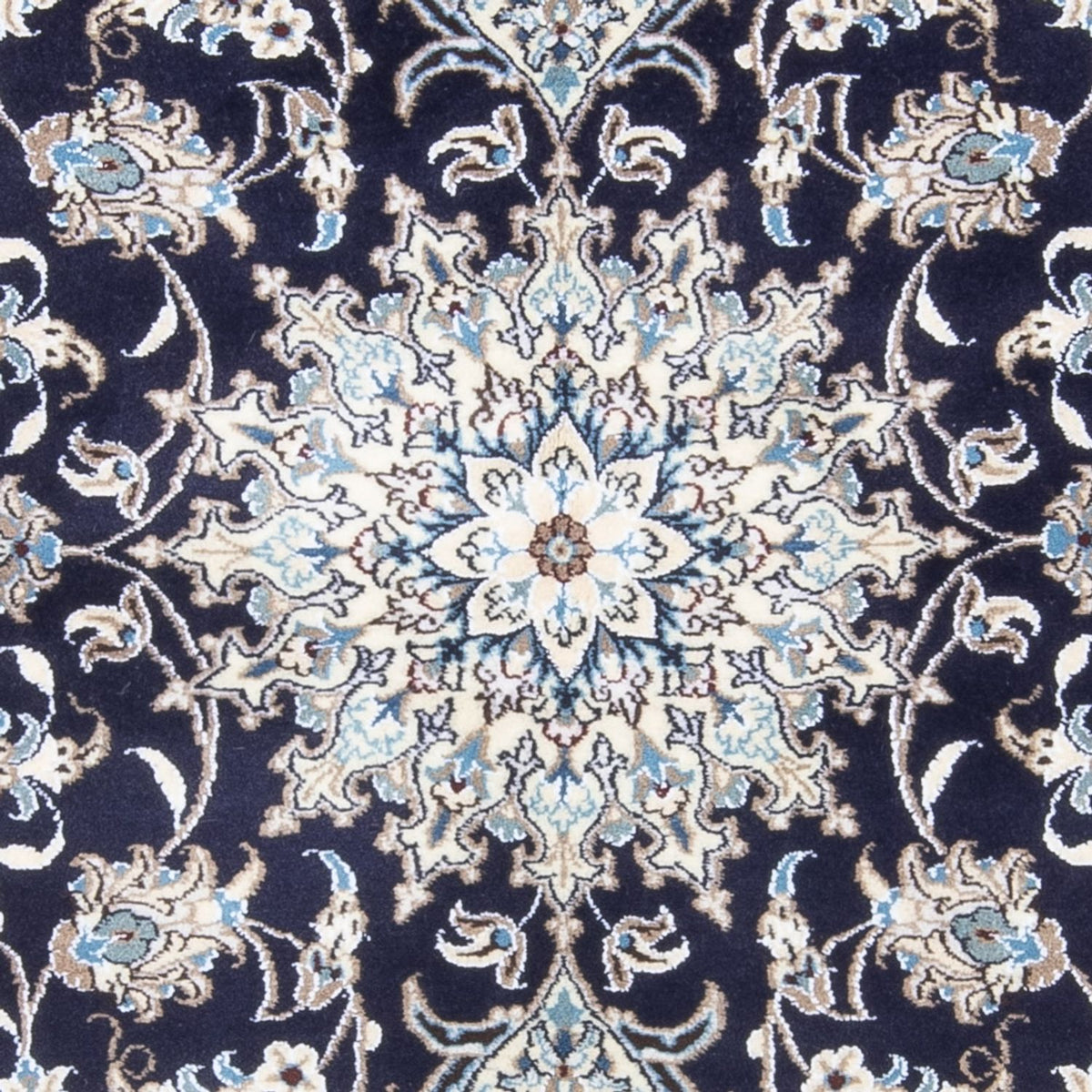 Tapis persan - Nain - 202 x 144 cm - bleu foncé