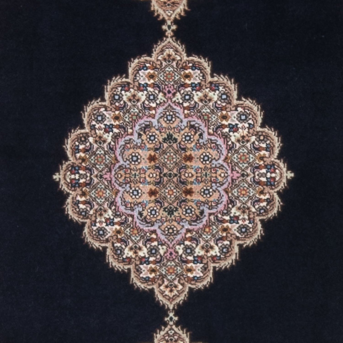 Tapis persan - Tabriz - Royal - 142 x 75 cm - bleu foncé