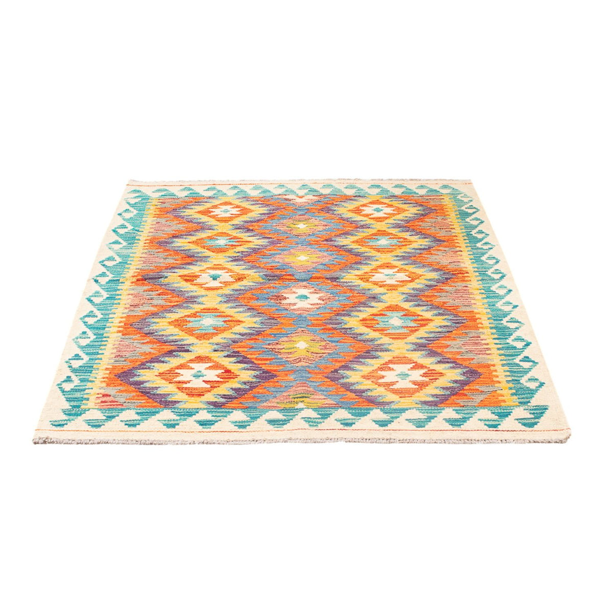 Tapis Kelim - Splash - 155 x 102 cm - multicolore